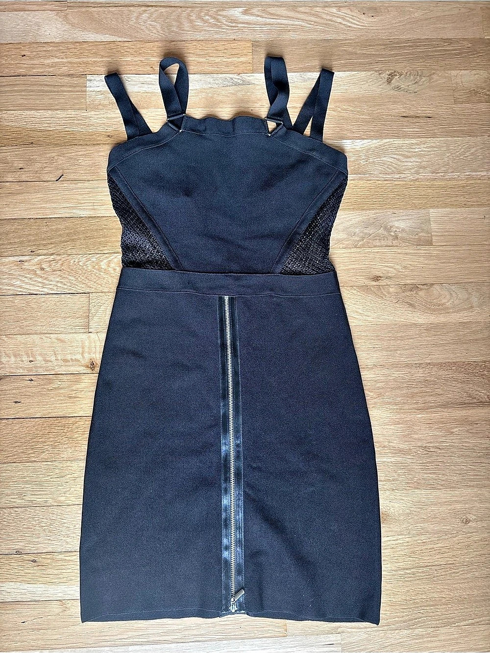 Black Mesh Bodycon Dress